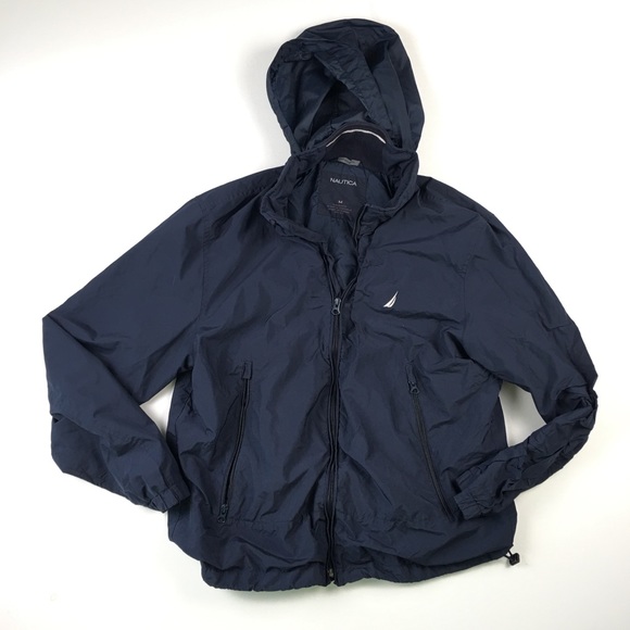 Nautica Mens Navy Windbreaker Jacket M 